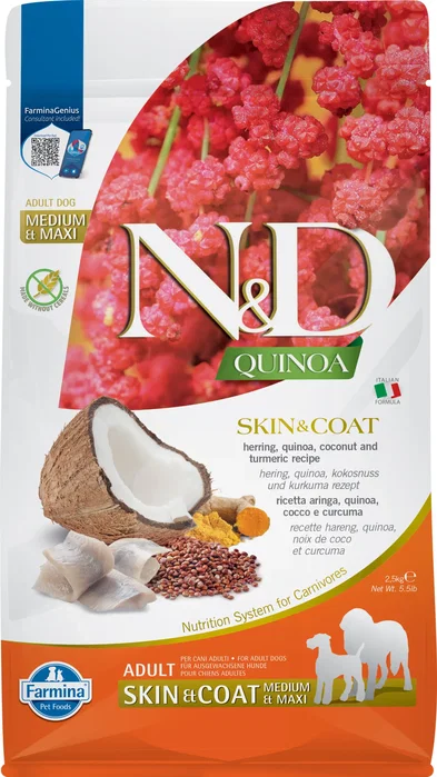 Farmina ND Dog Quinoa Skin Coat Arenque Med/Max 2,5kg Farmina ND Dog Quinoa Skin Coat Arenque Med/Max 2,5kg