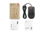 Lenovo Ratón Óptico 4Y51S24029 USB, 2000 DPI, Ambidextro, Lector de Huellas Dactilares, Negro, para Oficina