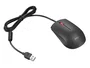 Lenovo Ratón Óptico 4Y51S24029 USB, 2000 DPI, Ambidextro, Lector de Huellas Dactilares, Negro, para Oficina