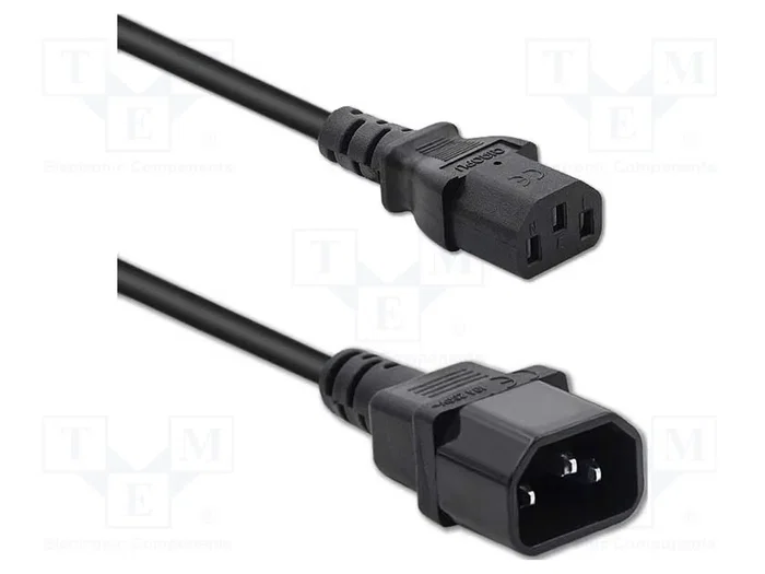QOLTEC Cable de Alimentación H05VV-F 3x0,75mm2 IEC C13/C14 1m QOLTEC Cable de Alimentación H05VV-F 3x0,75mm2 IEC C13/C14 1m