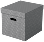 Esselte Pack de 3 Cajas de Almacenamiento de Cartón Gris 365x320x315 mm