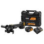 Dewalt Mini amoladora sin escobillas XR 18V Ø125 mm con 2 baterías 5 Ah y cargador TSTAK