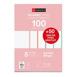 MIQUELRIUS Recambio Notebook 5 A4 150 Hojas 90g Dots Pastel