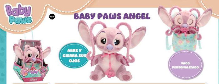 Imc Toys Peluche cachorro Angel Baby Paws 23x12x28 cm Imc Toys Peluche cachorro Angel Baby Paws 23x12x28 cm