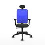 PIQUERAS Y CRESPO Silla de oficina Motilla con mecanismo Sincro/Traslack, Azul y Negro