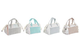 DKD Home Decor Bolsa Termica Shabby Casablanca 2022 Blanco Multicolor 11 x 16 x 34 cm
