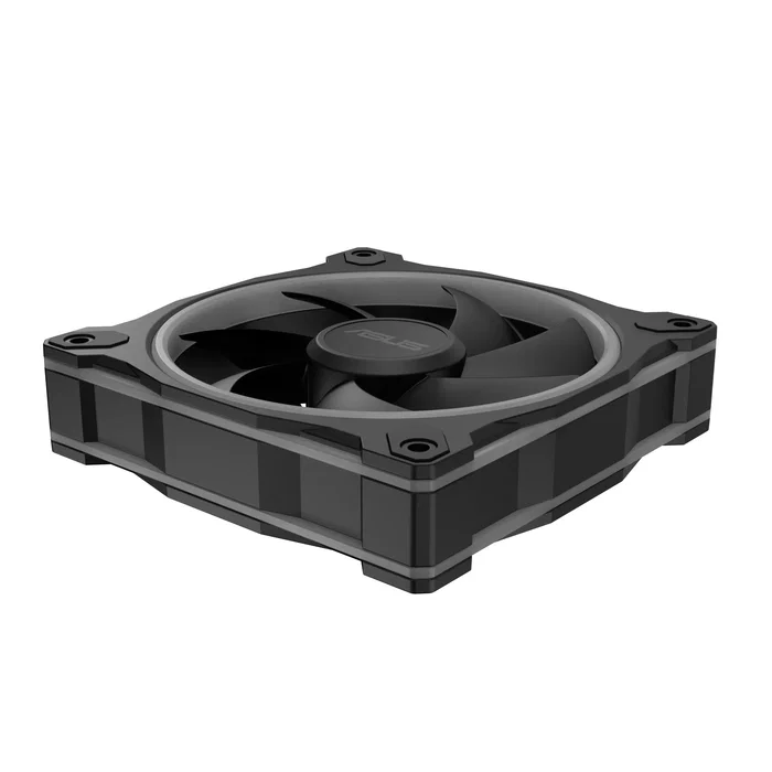 ASUS Prime MR120 Fan ARGB Negro - Ventilador para PC, 120 mm, 1600 RPM, 21 dB, PWM, Control LED RGB, 12V