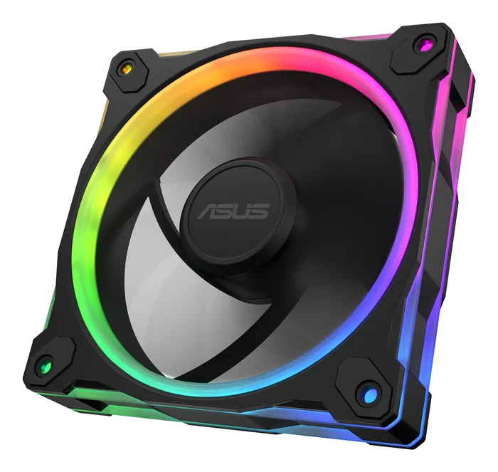 ASUS Prime MR120 Fan ARGB Negro - Ventilador para PC, 120 mm, 1600 RPM, 21 dB, PWM, Control LED RGB, 12V
