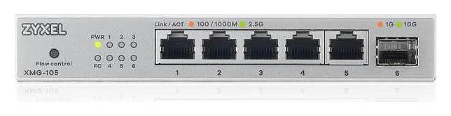 Zyxel XMG-105 Switch No Administrado 5x 2,5G + 1x SFP+ Zyxel XMG-105 Switch No Administrado 5x 2,5G + 1x SFP+