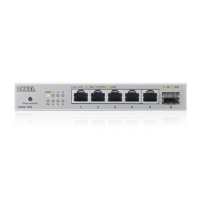 Zyxel XMG-105 Switch MultiGig con 5 puertos 2.5G y 1 puerto SFP+