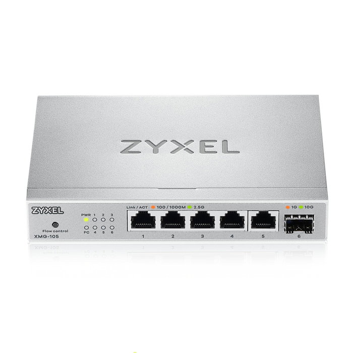 Zyxel XMG-105 Switch MultiGig con 5 puertos 2.5G y 1 puerto SFP+