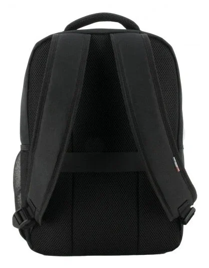 Mobilis 003084 Mochila Informal Urbana 26 Litros para Niños y Niñas, Compartimento Portátil hasta 16", Negro, Espuma y Poliéster Reciclado