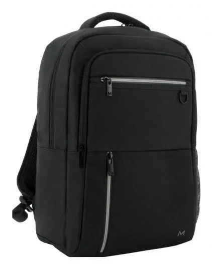 Mobilis 003084 Mochila Informal Urbana 26 Litros para Niños y Niñas, Compartimento Portátil hasta 16", Negro, Espuma y Poliéster Reciclado