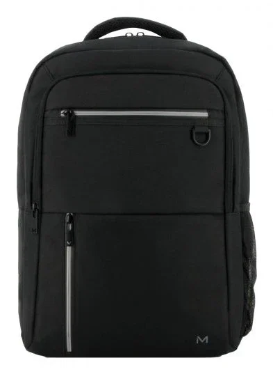 Mobilis 003084 Mochila Informal Urbana 26 Litros para Niños y Niñas, Compartimento Portátil hasta 16", Negro, Espuma y Poliéster Reciclado