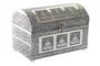 DKD Home Decor Joyero Arabe Plateado Verde Jade 15 x 18 x 25 cm Chakras