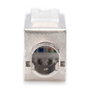 Digitus Módulo Keystone CAT 6 Apantallado Plano RJ45 Hembra-Hembra Plata
