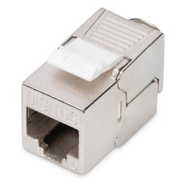 Digitus Módulo Keystone CAT 6 Apantallado Plano RJ45 Hembra-Hembra Plata