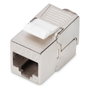 Digitus Módulo Keystone CAT 6 Apantallado Plano RJ45 Hembra-Hembra Plata