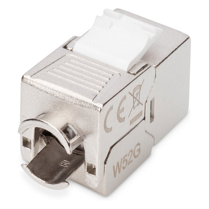 Digitus Módulo Keystone CAT 6 Apantallado Plano RJ45 Hembra-Hembra Plata