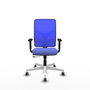 PIQUERAS Y CRESPO Silla de oficina Motilla con mecanismo Sincro/Traslack Azul