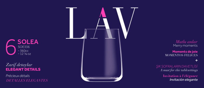 LAV Set de 6 vasos SOLEA de 360cc