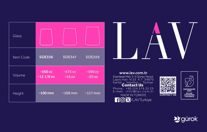 LAV Set de 6 vasos SOLEA de 360cc