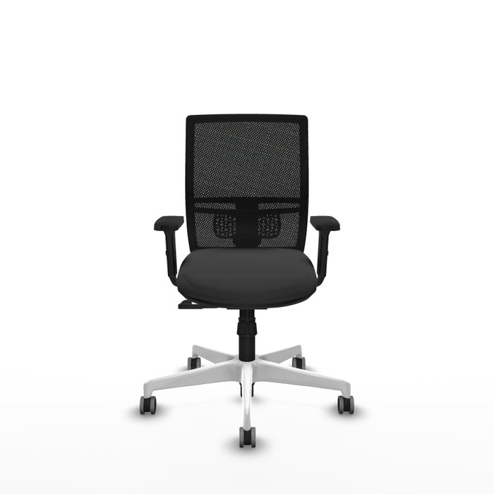 PIQUERAS Y CRESPO Silla de oficina Yunquera con mecanismo Sincro, Gris oscuro y Negro