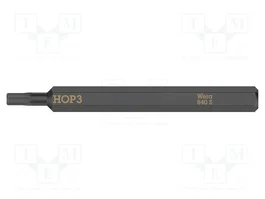 WERA Punta de destornillador Hex Plus HEX 3mm de 1/4 pulgada para impacto
