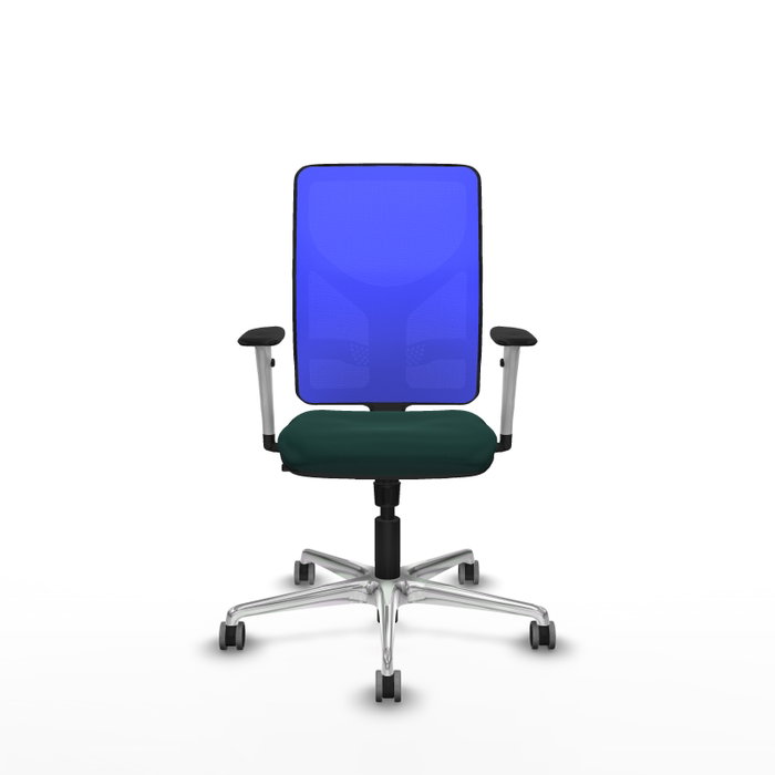 PIQUERAS Y CRESPO Silla de oficina Motilla con mecanismo Sincro Verde botella y Azul