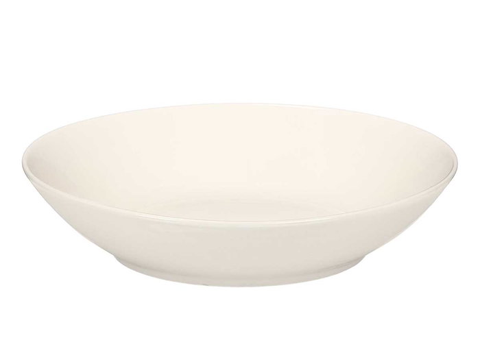 VESSIA Plato Hondo de Porcelana Liso Blanco 20,5cm