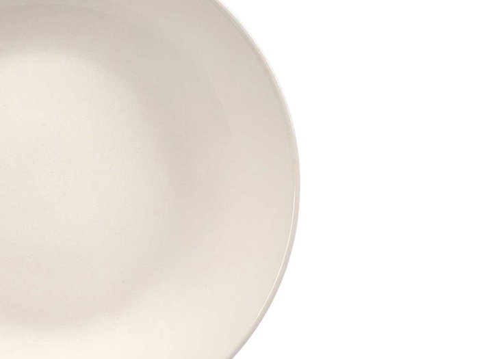 VESSIA Plato Hondo de Porcelana Liso Blanco 20,5cm