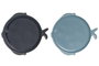 DKD Home Decor Plato de Porcelana Loving Home Peces Surtido de 2 Piezas en Colores Azul y Azul Celeste