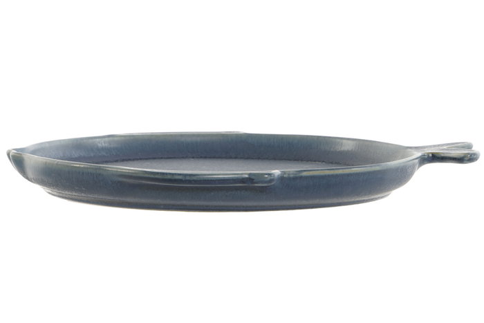 DKD Home Decor Plato de Porcelana Loving Home Peces Surtido de 2 Piezas en Colores Azul y Azul Celeste