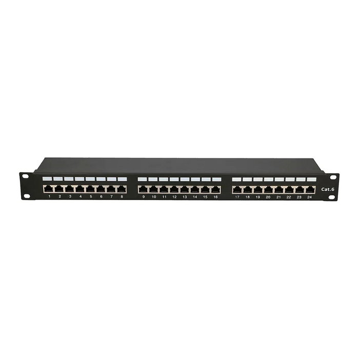 Extralink Patchpanel CAT6 STP V2 de 24 Puertos Negro