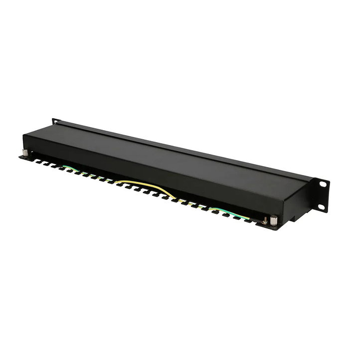 Extralink Patchpanel CAT6 STP V2 de 24 Puertos Negro