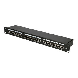 Extralink Patchpanel CAT6 STP V2 de 24 Puertos Negro