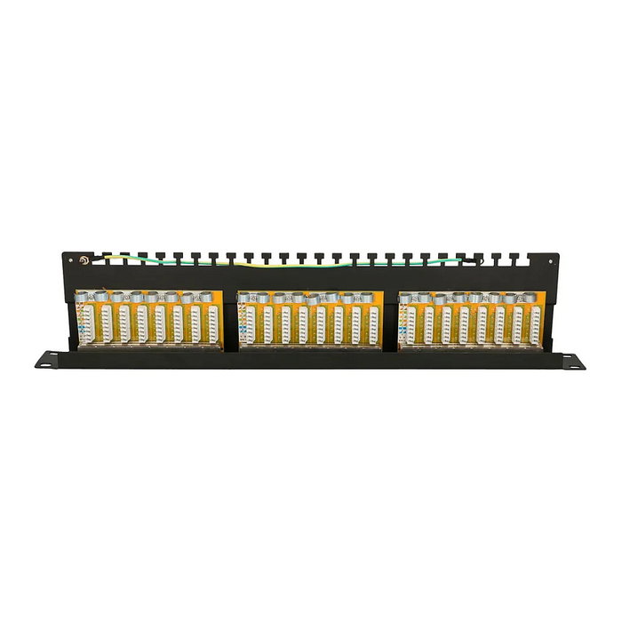 Extralink Patchpanel CAT6 STP V2 de 24 Puertos Negro