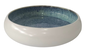 DKD Home Decor Set de 6 Platos de Gres Esmaltado Azul Marino Jewel Blue 25