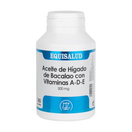 EQUISALUD Aceite de Hígado de Bacalao con Vitaminas A, D y E, 180 Cápsulas