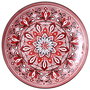 Home Deco Factory Plato Jaipur Rojo Porcelana Diámetro 26 cm