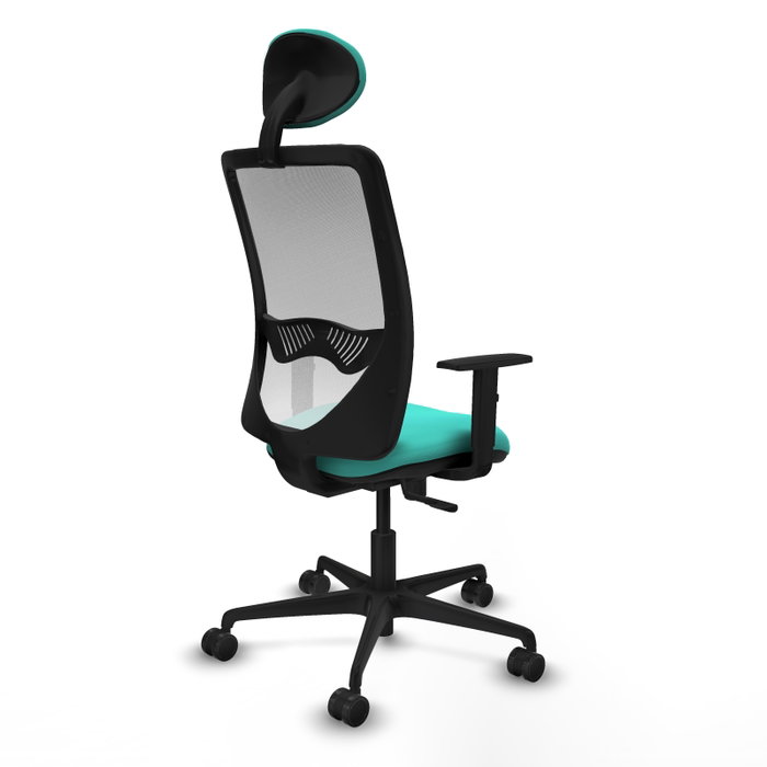 PIQUERAS Y CRESPO Silla de oficina Zulema Turquesa y Blanco