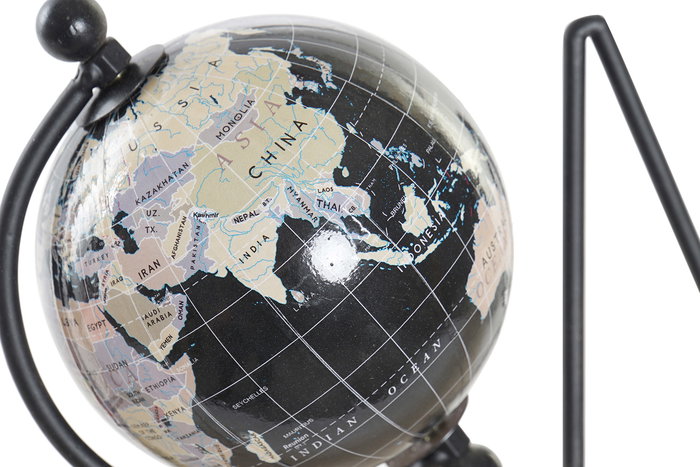 DKD Home Decor Perchero Pared Industrial Planet Loft Negro 8 x 21 x 36 cm (2 Unidades)