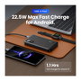 Ugreen 25742 Powerbank Carga Rápida 10000 mAh, Negro - 20W USB Power Delivery 3.0, Quick Charge 3.0, Dual Puerto USB-A y USB-C, Pantalla LED, Batería de Ión de Litio