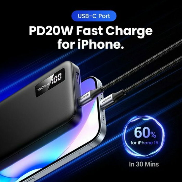 UGREEN Power Bank 25742 de 10000 mAh Negro UGREEN Power Bank 25742 de 10000 mAh Negro