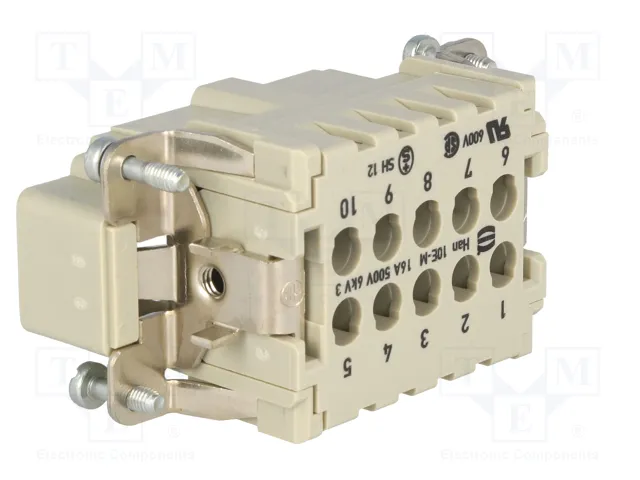 HARTING Han E® Plantilla de Contacto Macho 16A 500V 10+PE