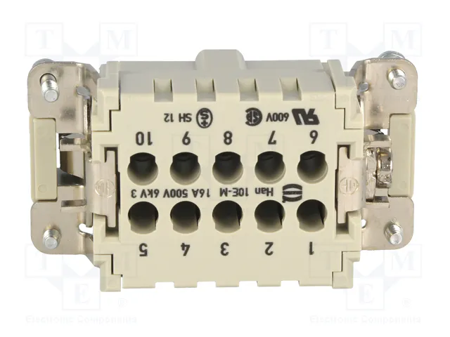 HARTING Han E® Plantilla de Contacto Macho 16A 500V 10+PE