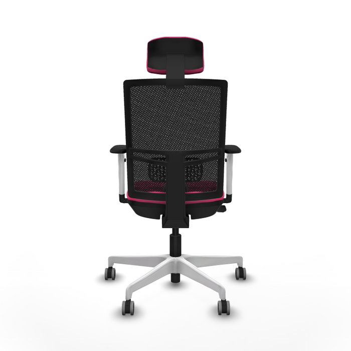 PIQUERAS Y CRESPO Silla de oficina Yunquera Rosa con mecanismo Sincro/Traslack