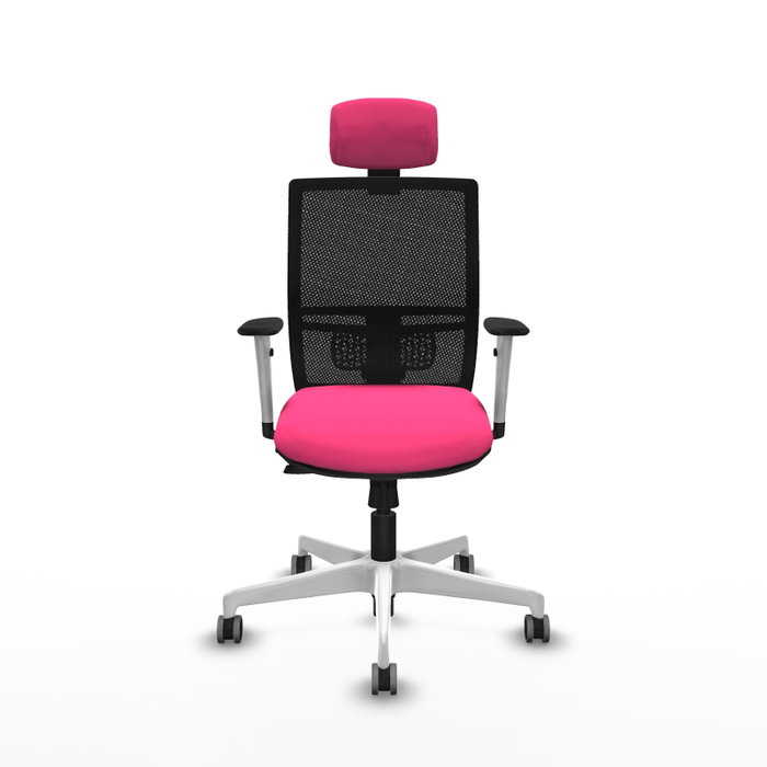 PIQUERAS Y CRESPO Silla de oficina Yunquera Rosa con mecanismo Sincro/Traslack