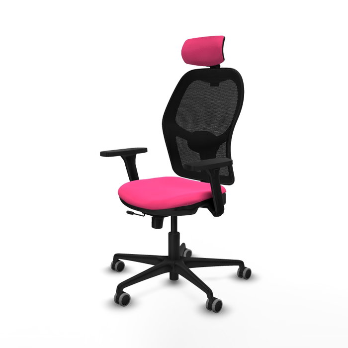 PIQUERAS Y CRESPO Silla de oficina Jorquera Rosa con Mecanismo Sincro/Traslack