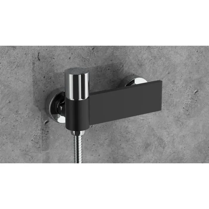 Edouard Rousseau EDO3047404057800 Mezclador de ducha Acero Negro Negro / Cromo